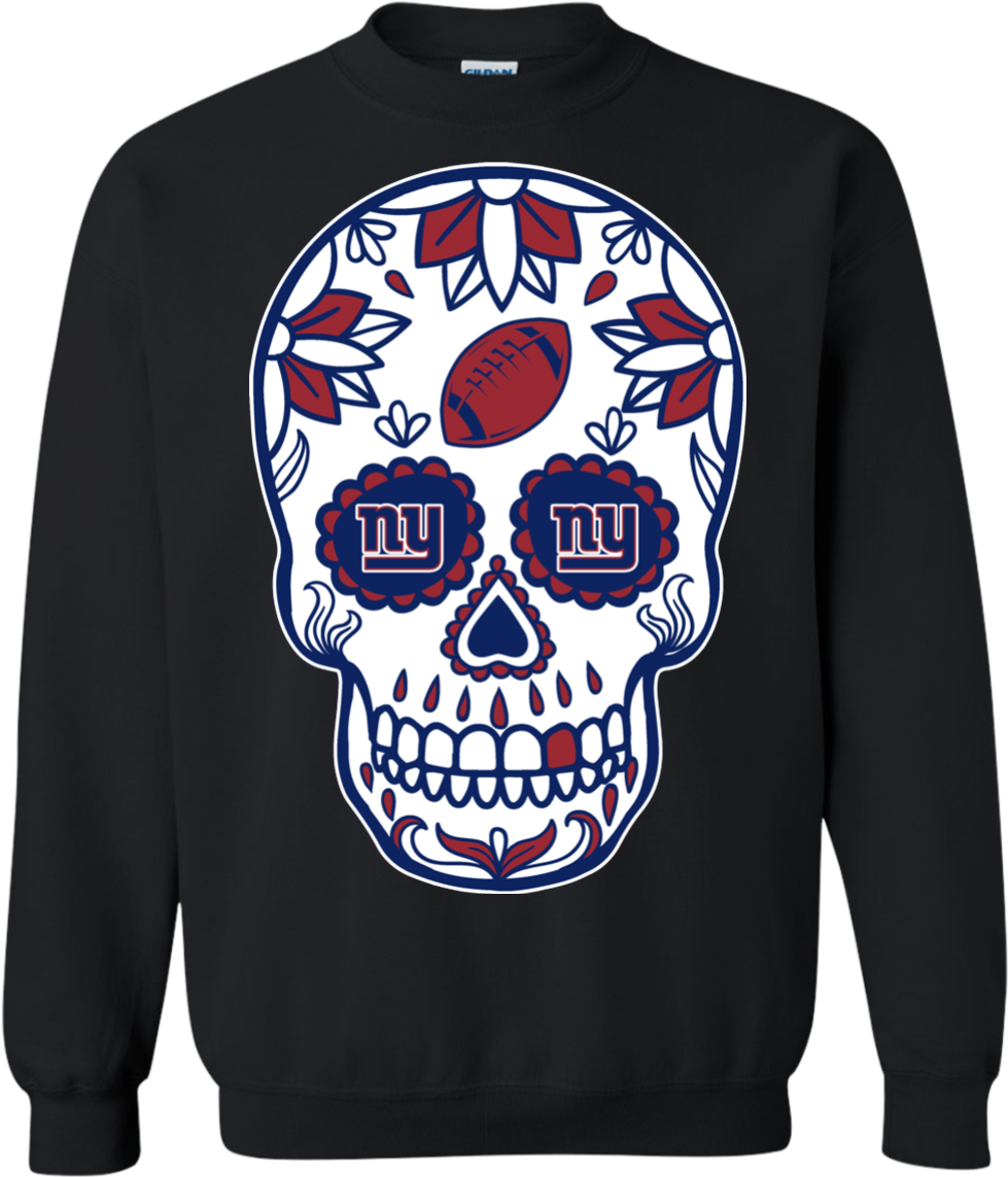 New York Giants Football Sugar Skull Day Of The Dead - Chicago Cubs Sugar Skull (1155x1155), Png Download