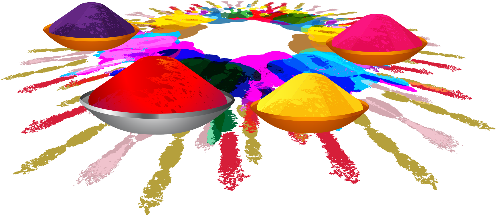 Holi Color Png (2048x1092), Png Download