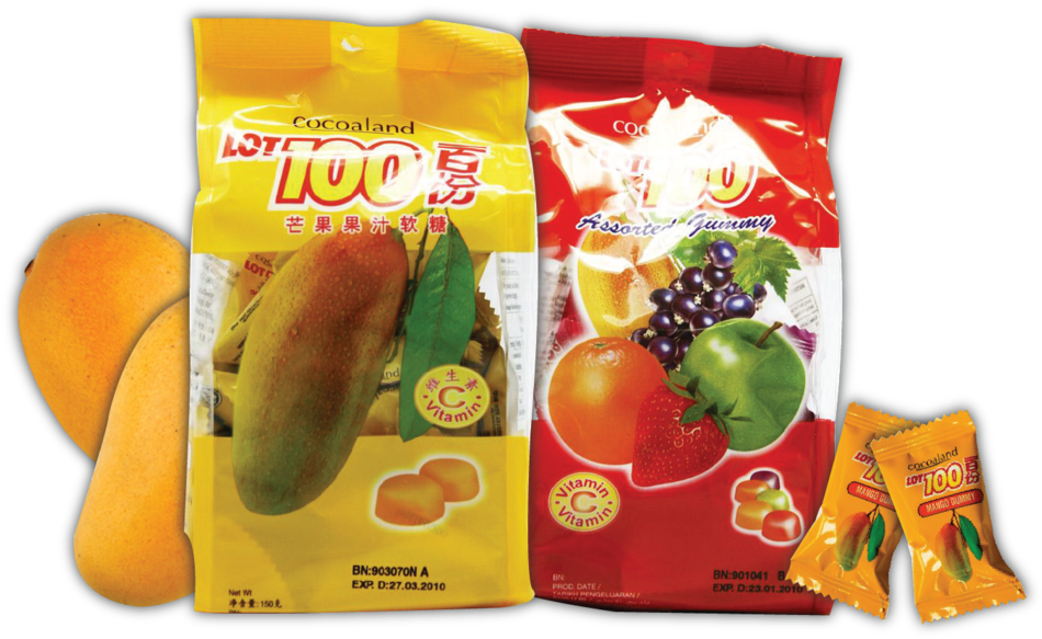 Lot100 Gummies - Cocoaland Mango Gummy (1000x669), Png Download