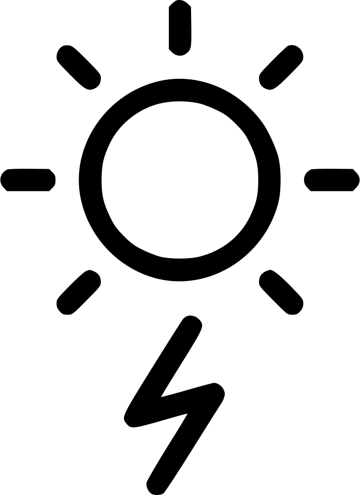 Storm Thunder Lightning Daytime Day Sun Comments - Brightness Increase Icon Png (714x980), Png Download