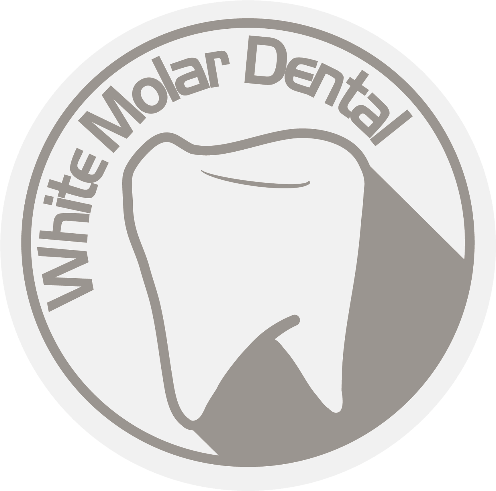 Medical Round White Molar Dental Stamp - Emblem (1731x1713), Png Download