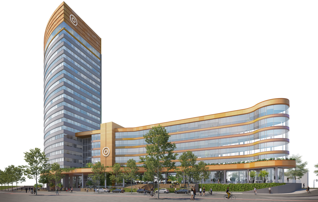 Scroll - Commercial Building (1100x700), Png Download