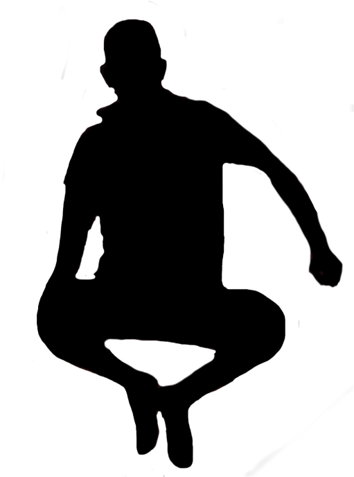 #silhouette #man #jumping #sitting #freetoedit - Sitting (1024x951), Png Download