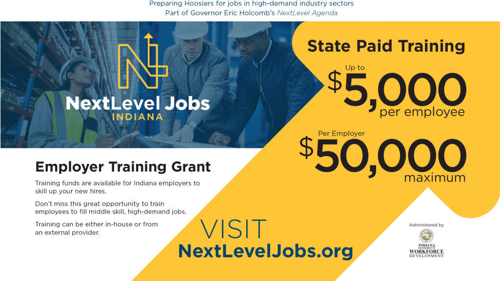Holcomb Announces New Enhancements To Nextlevel Jobs' - Flyer (1024x593), Png Download