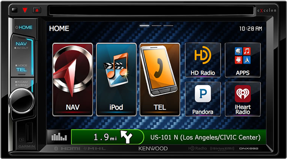 Kenwood Double Din Navigation Bluetooth (1024x860), Png Download