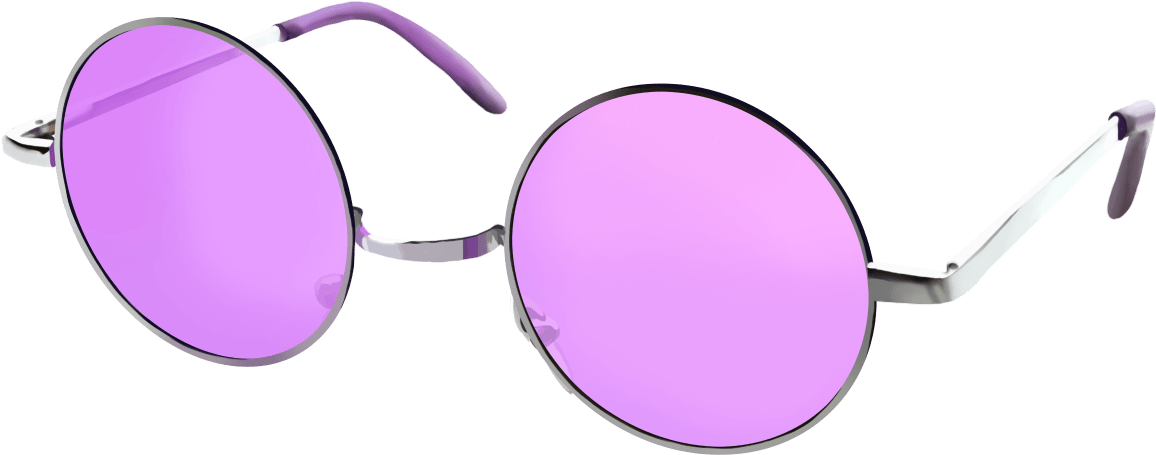 Sunglasses - Purple Round Sunglasses Png (1442x862), Png Download