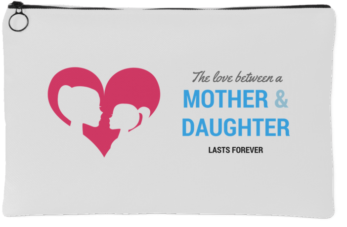 Love Mother And Daughter' Accessory Pouch - Label (800x800), Png Download