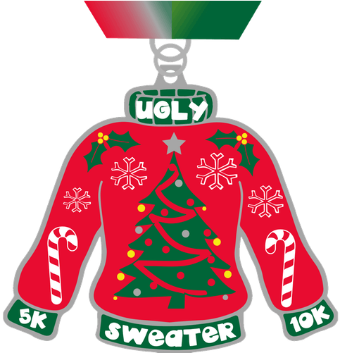 2017 Ugly Sweater 5k And 10k - Ugly Sweater Clipart Png (1000x500), Png Download