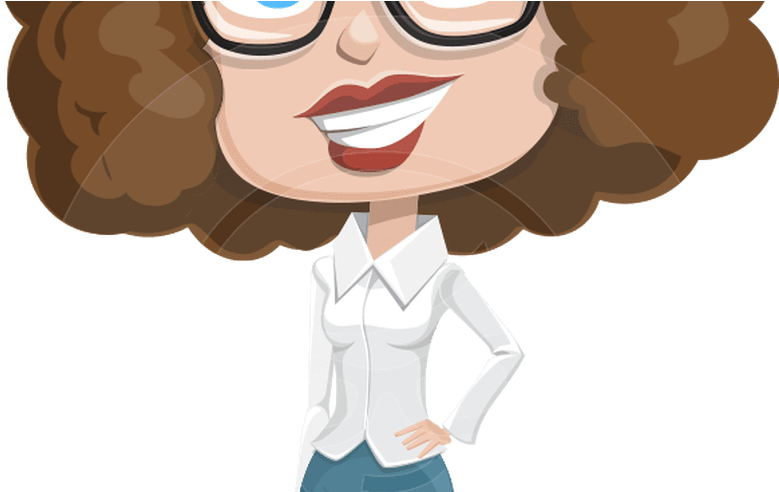 Vector Fluffy Hair Woman Cartoon Character Doctor Dorkster - Illustration (800x491), Png Download