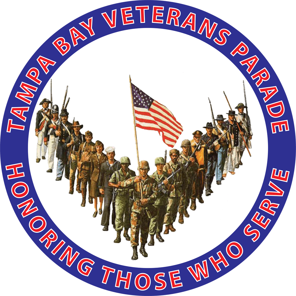 Tampa Bay Veterans Parade - Flag Of The United States (1024x1024), Png Download