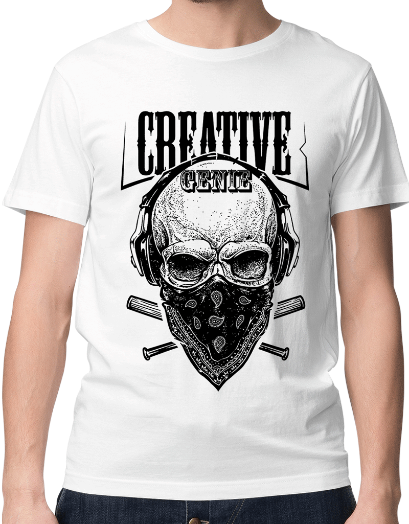Picture Of Creative Genie T Shirt - Skull Soldier (800x1025), Png Download