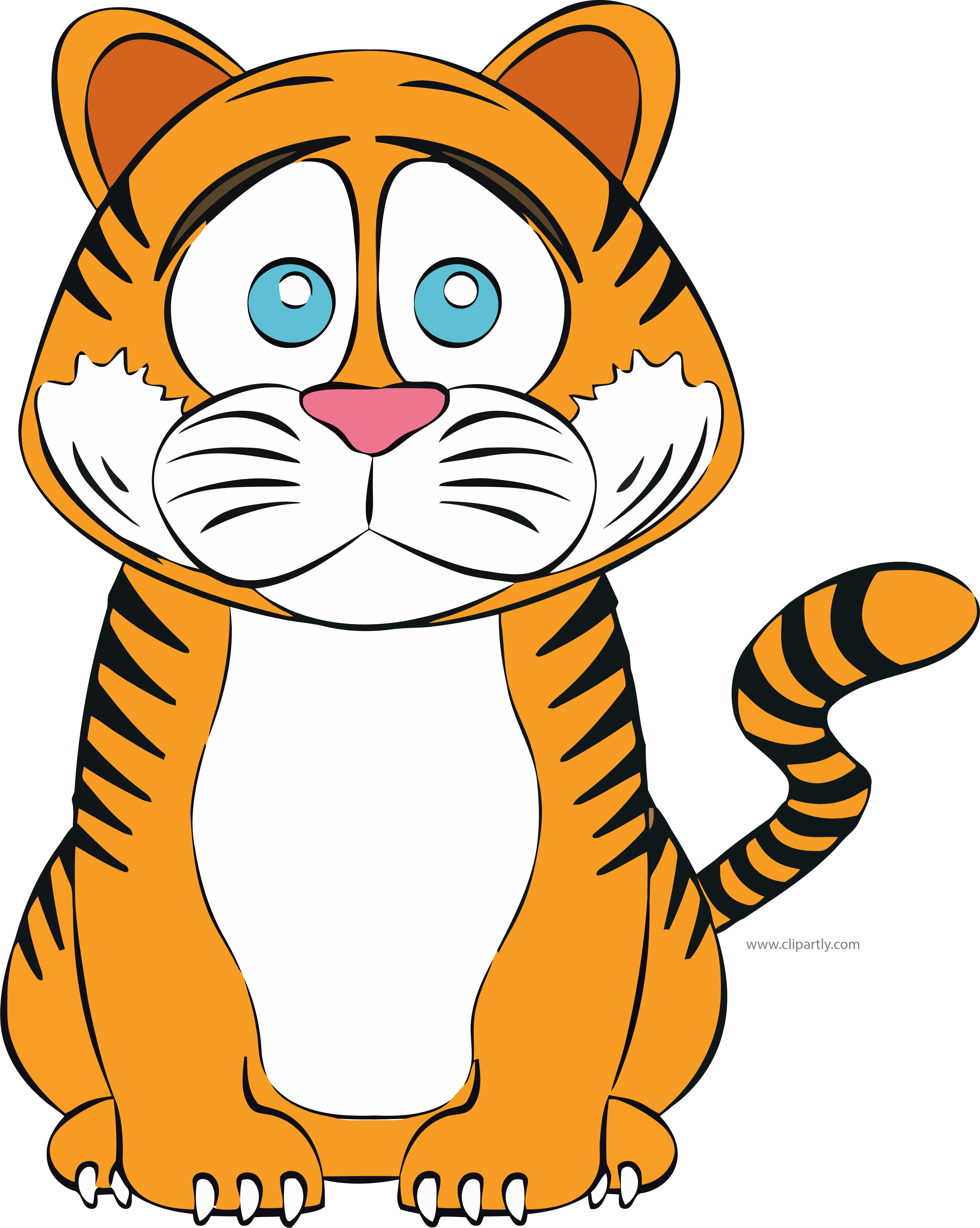 Waiting Tiger Cartoon Clipart Png - Miss You Mom A Lot (3327x4169), Png Download