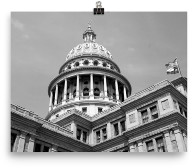 Texas Capitol Photo Paper Poster - Texas State Capitol (600x600), Png Download