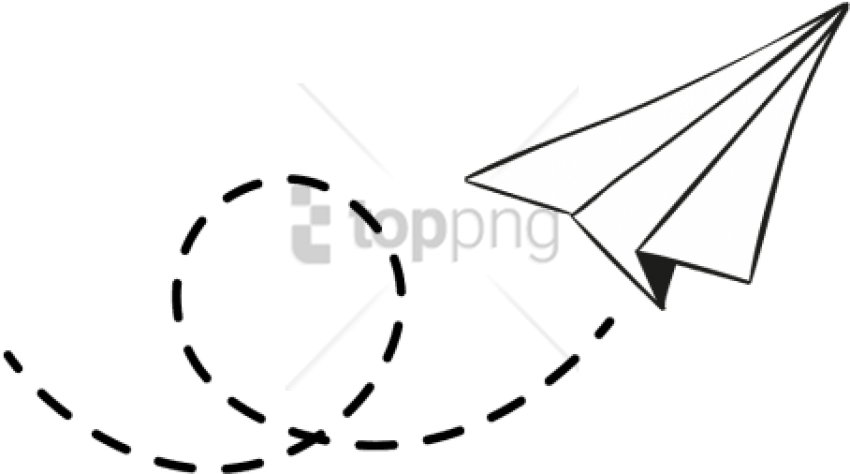 Free Png Paper Airplane Transparent Background Png - Transparent Background White Paper Airplane (850x474), Png Download