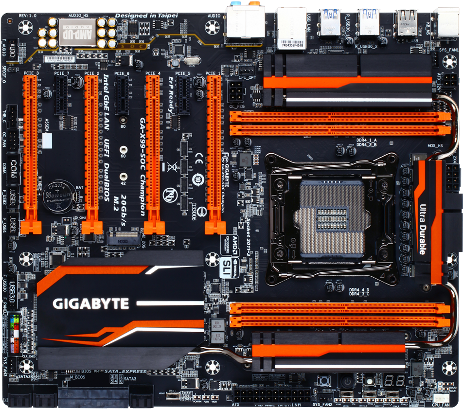 Gigabyte X99 Soc Champion - Pci Express 4.0 X16 (1000x888), Png Download