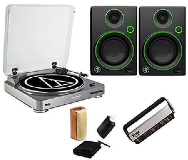 Audio Technica At Lp60 Turntable With Mackie Cr3 Monitors - Audio Technica Lp60 Usb (600x800), Png Download