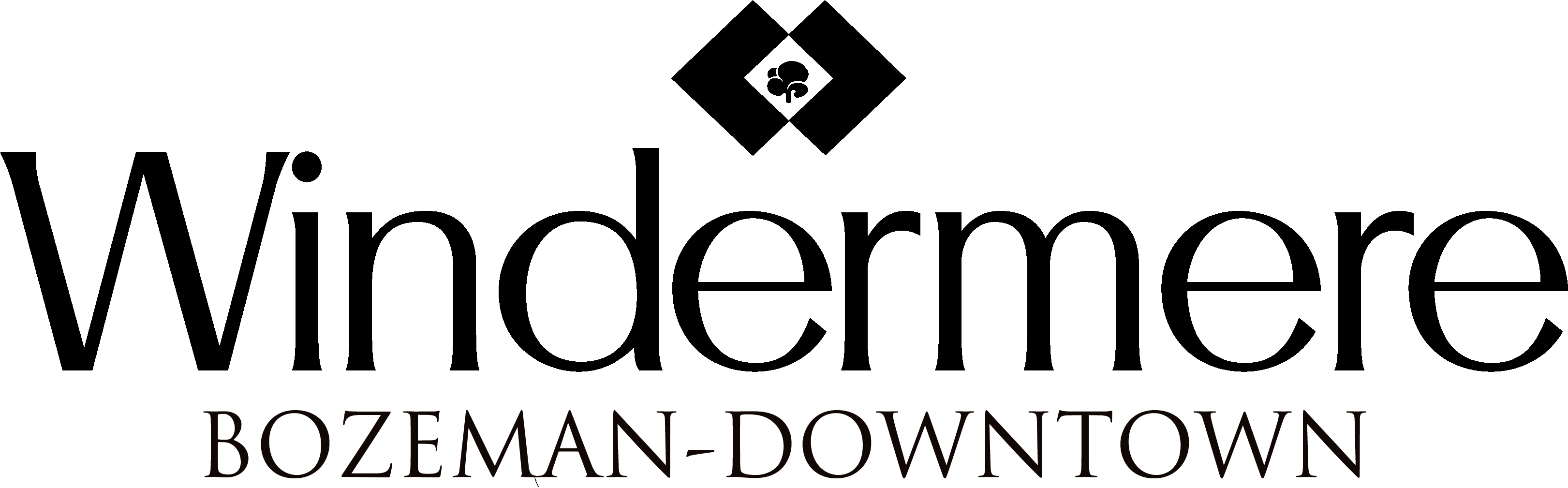 Windermere Stacked Black & White Logo Edited (2) 1 - Windermere Real Estate (3241x1049), Png Download