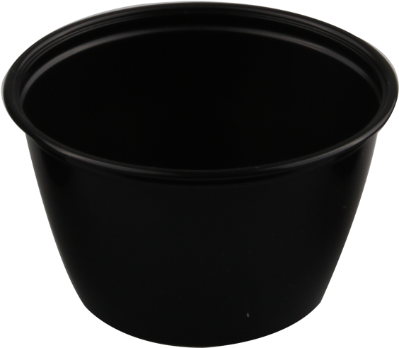 Container, Pp, 118ml, Ø76mm, Plastic Cup, 46mm, Black - Apollo Victoria Round Pe Container (640x640), Png Download