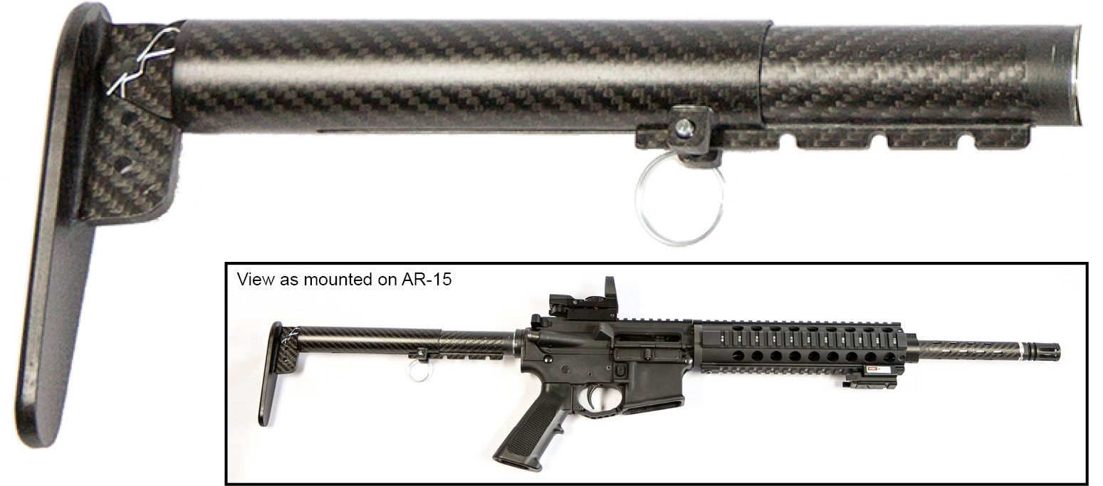 Ar-15 Incognito Carbon Fiber - Carbon Fiber Ar Stock (1563x792), Png Download