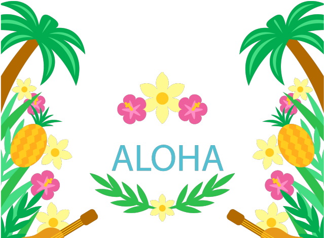 Ukulele Clipart Luau - Png Aloha (640x480), Png Download