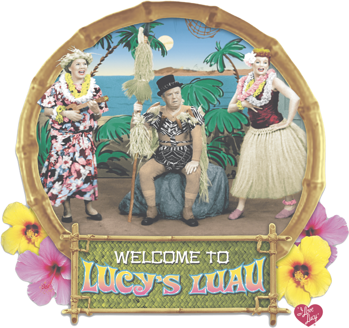 I Love Lucy Lucys Luau Men's Regular Fit T-shirt - Love Lucy (792x777), Png Download
