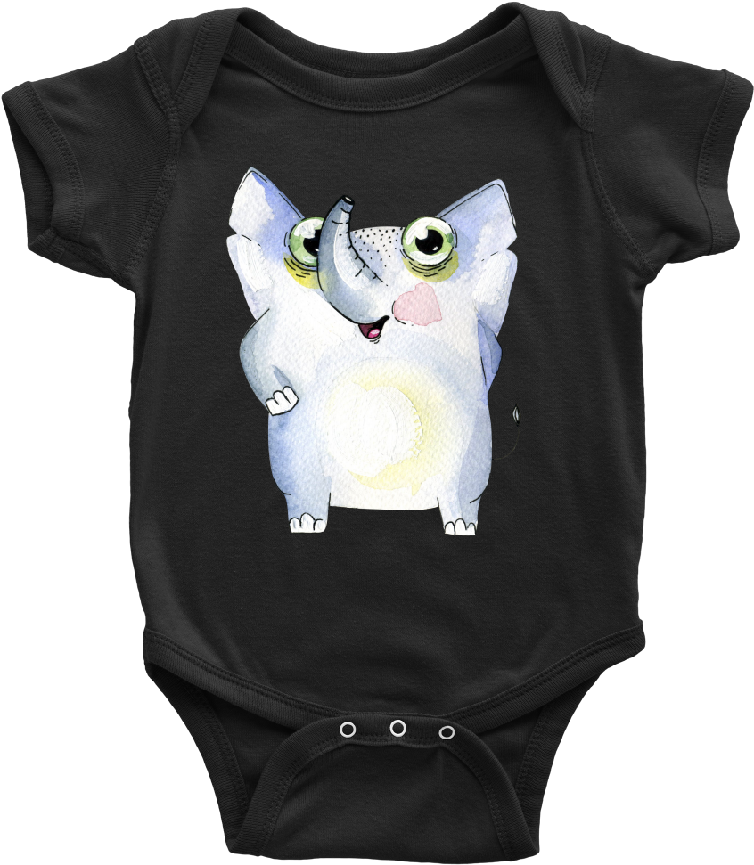 Baby Elephant Onesie - Only Love My Bed And My Momma Onesie (1000x1000), Png Download