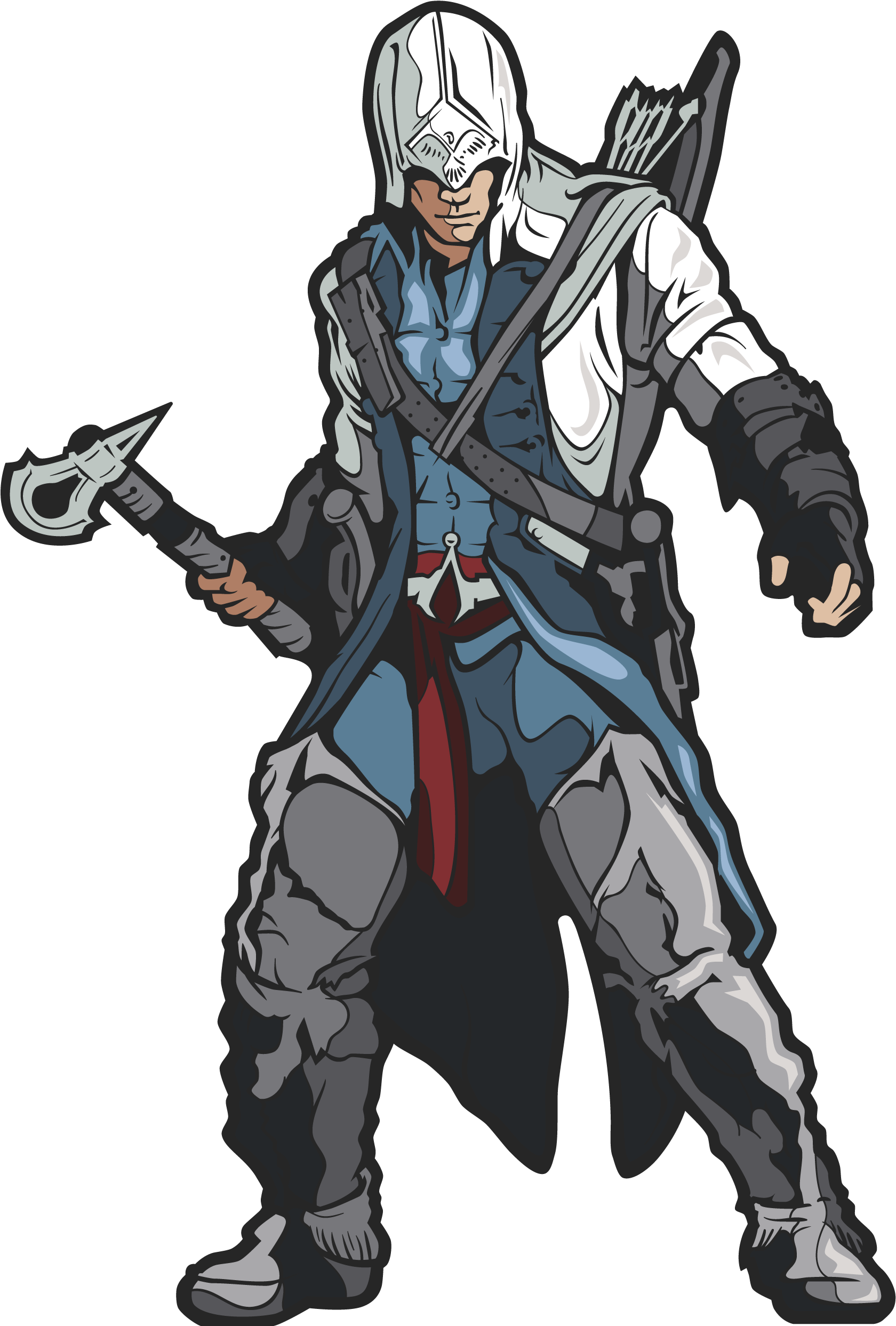 Connor - Assassin's Creed Figpin (2000x3500), Png Download