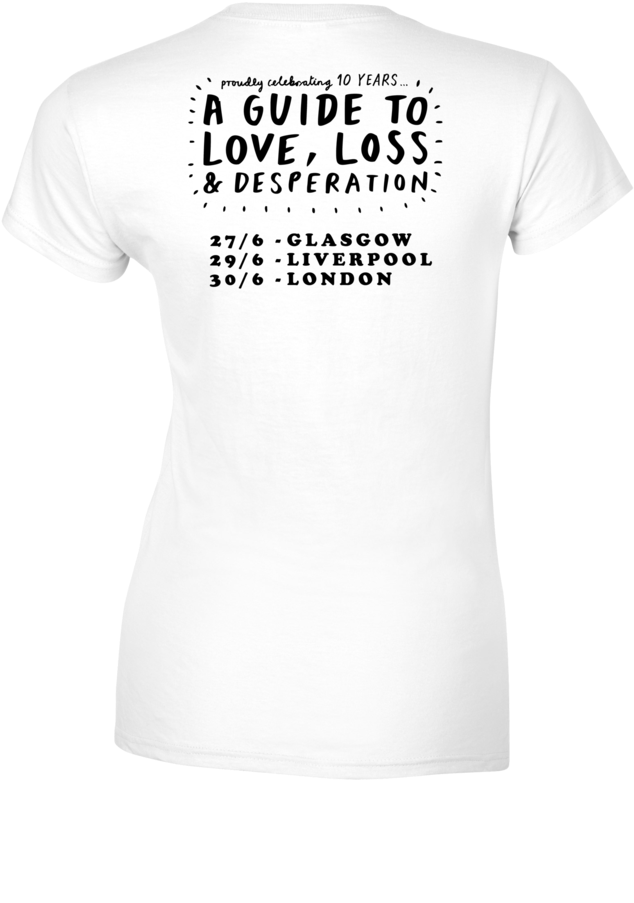 10th Anniversary Tour Ladies White T-shirt - Wombats T Shirt (819x1024), Png Download