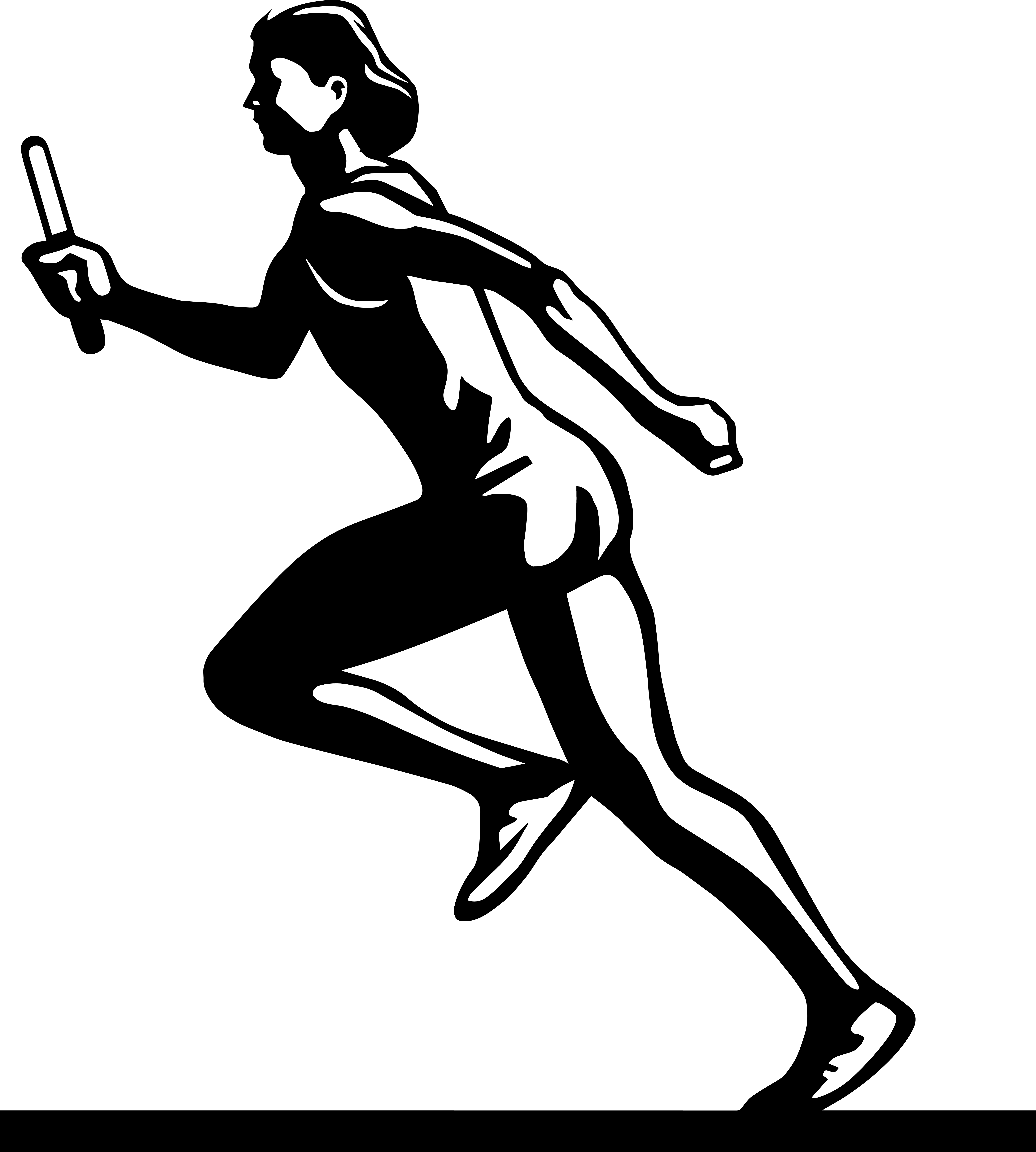 School District 4j Charges A $100 Per Student-athlete - Track And Field Clipart Black And White (5417x6024), Png Download