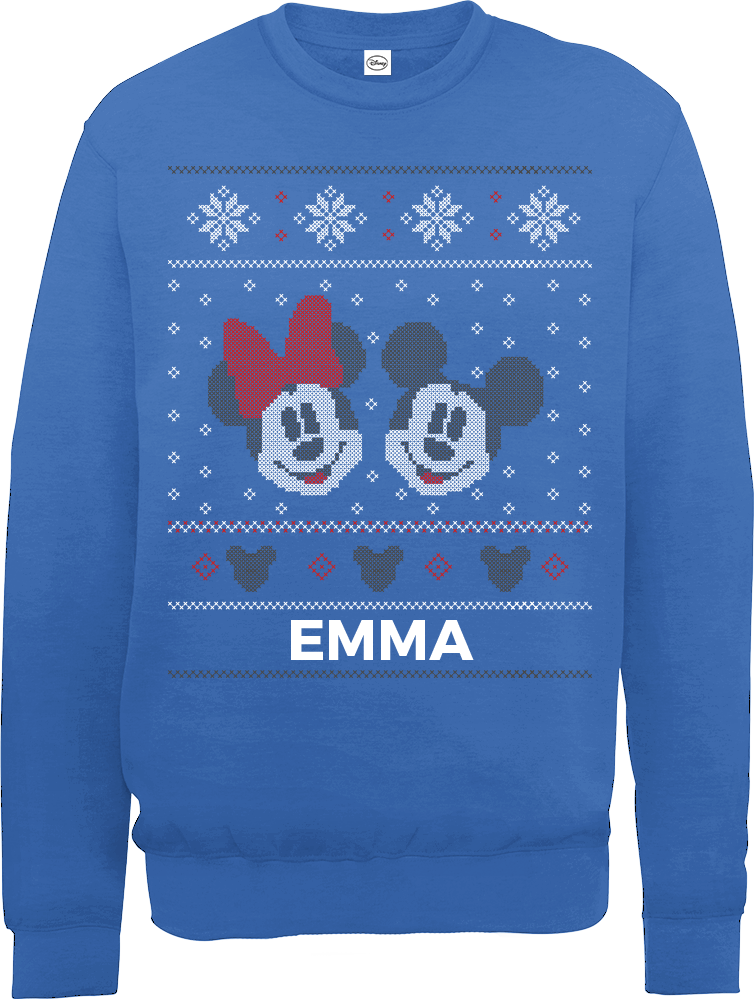 Official Mickey Mouse Personalised Womens Christmas - Sweater (754x1000), Png Download