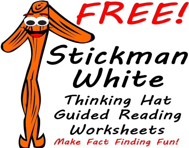 Free Stick Man White Hat Thinking Worksheets Make Fact - Cartoon (800x600), Png Download
