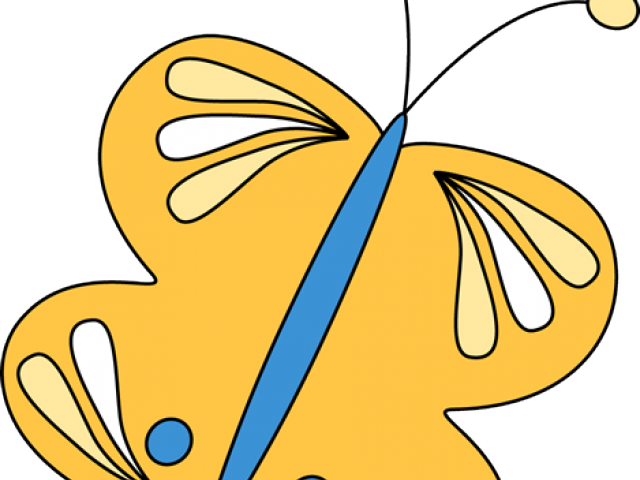 Trapped Clipart Yellow Butterfly (640x480), Png Download
