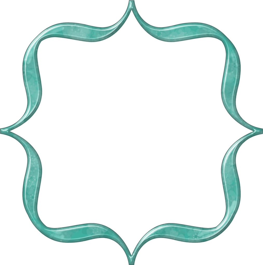 Bracket Frame Png - Turquoise Frames (1013x1024), Png Download