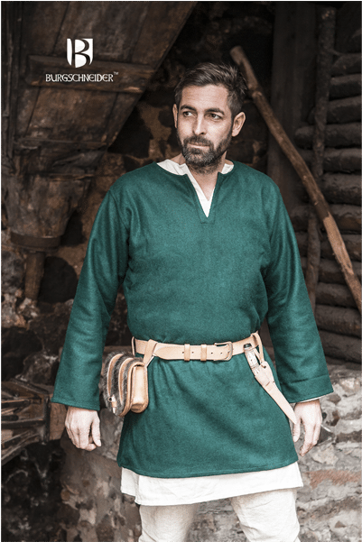 Mens Shirts And Tunics - Green Viking Tunic (600x600), Png Download
