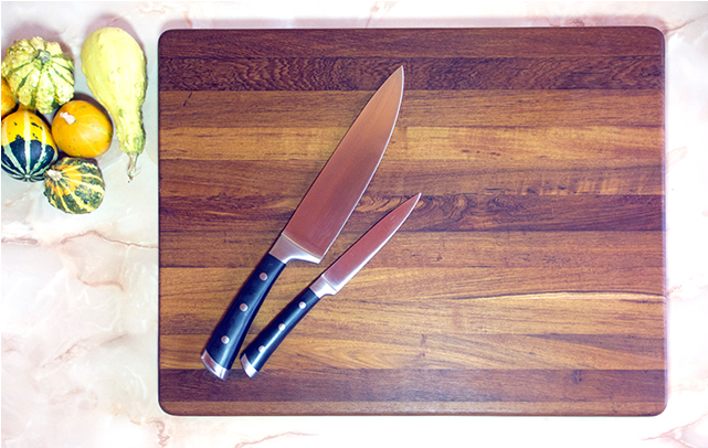 Teakore Classic Teak Cutting Board - Utility Knife (640x640), Png Download