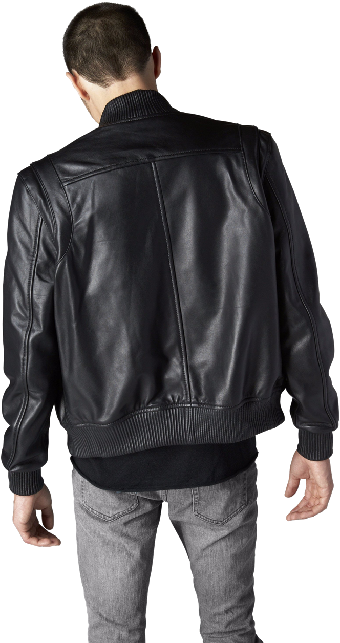Black Leather Jacket Free Png Image - Lac La Leather Jacket (854x1280), Png Download