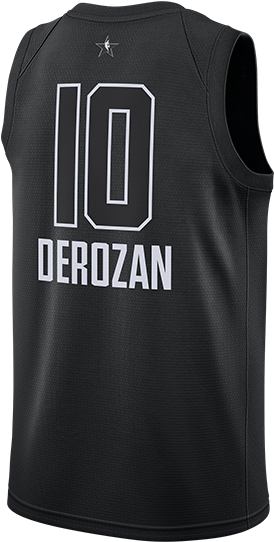 2018 Nba All Star Game Demar Derozan Swingman Jersey - Clint Capela Jersey Black (500x667), Png Download