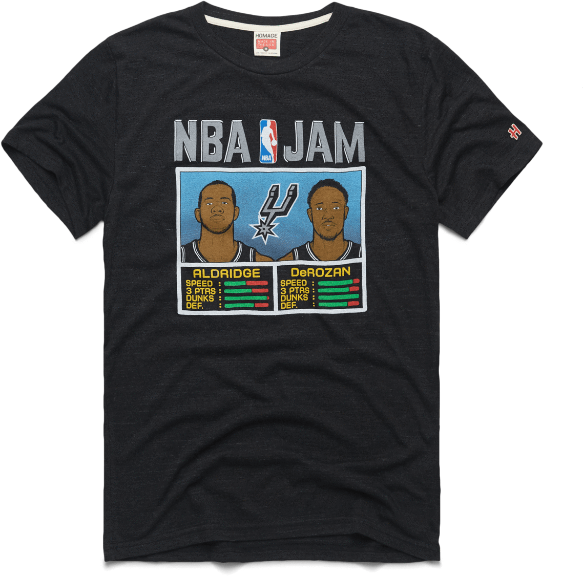 Nba Jam Spurs Aldridge And Derozan - Ncaa Football Training Shirt (1600x1600), Png Download