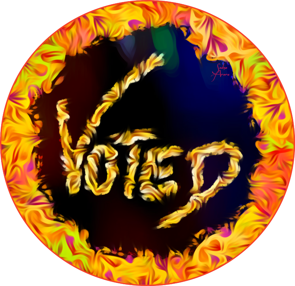 Voted Sticker - Circle (1024x993), Png Download