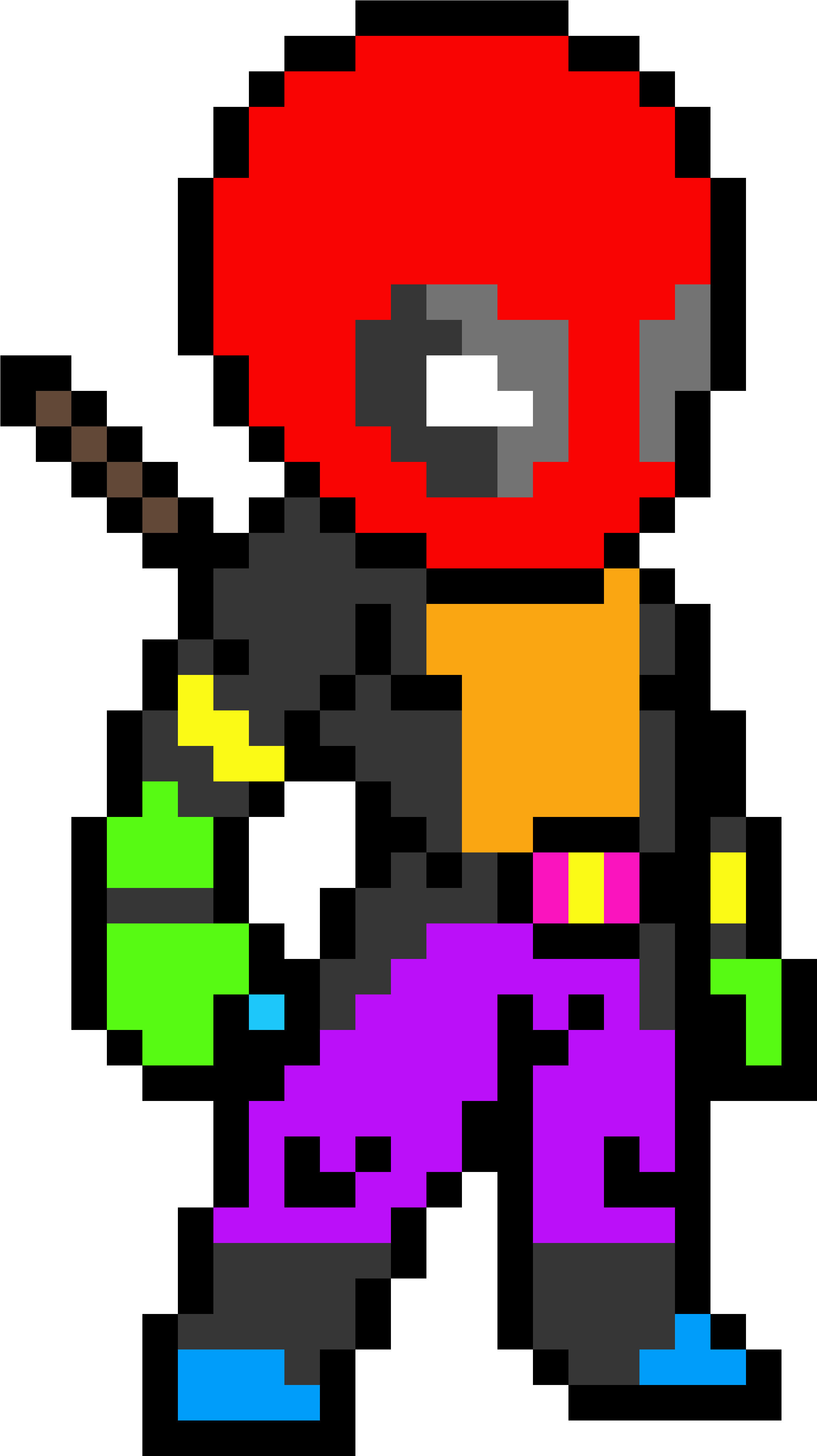 Pixel Art Deadpool Clipart , Png Download - Pixel Art Super Heros (2301x4101), Png Download