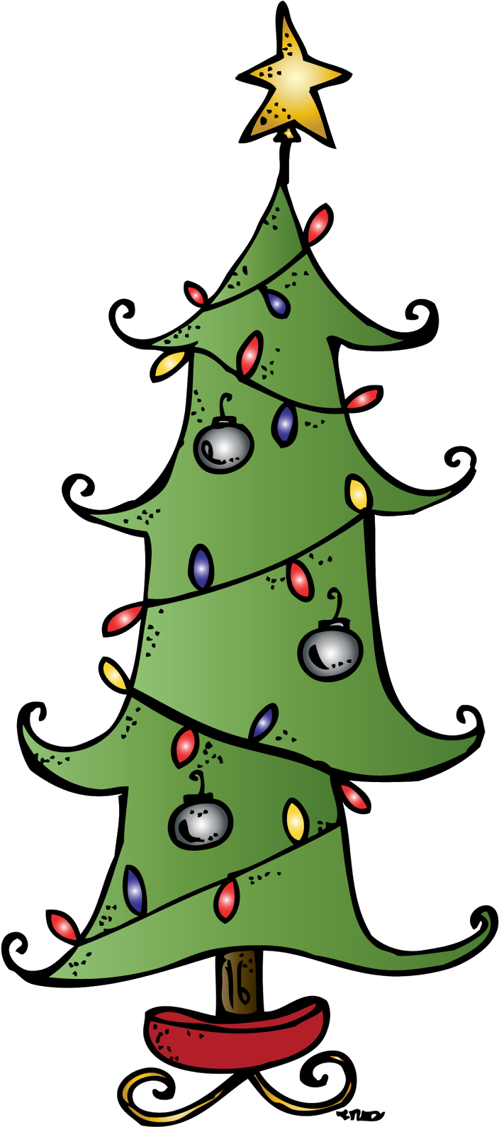 Letra Y Musica Del Villancico Arbol De Navidad - Melonheadz Clipart Christmas Tree (713x1600), Png Download
