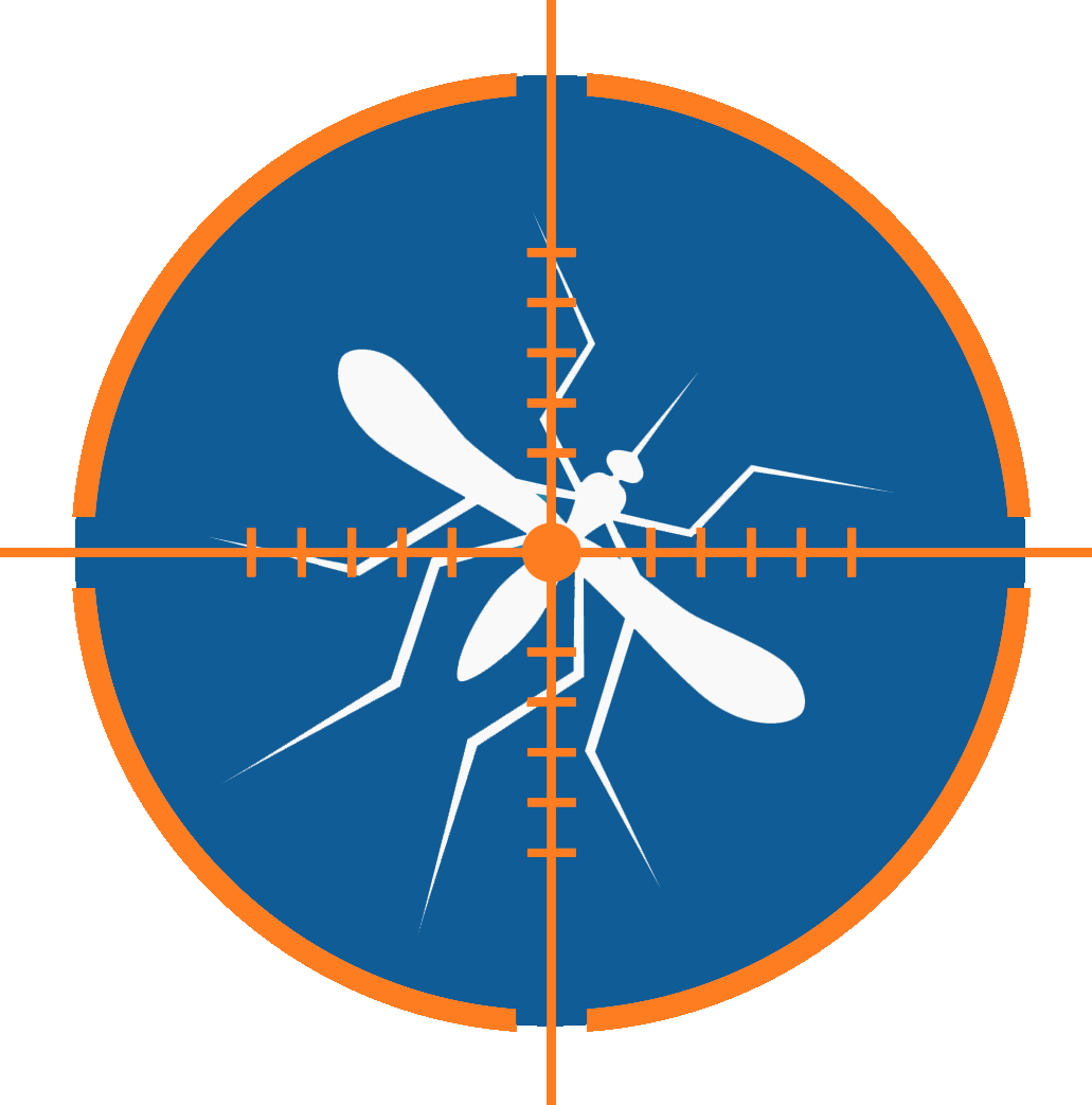 Mosquito Crosshairs Blueorange - Circle (1031x1043), Png Download