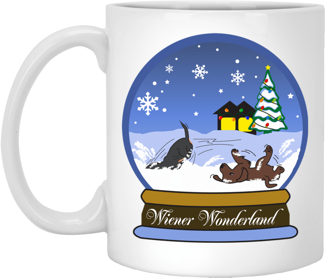 Snow Globe Christmas 11 Oz - Mug (1155x1155), Png Download