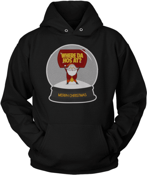 Where Da Hos At Snow Globe Santa - We Are All Scum (600x600), Png Download