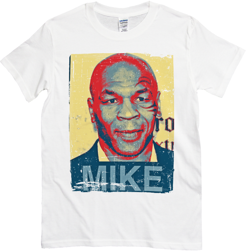 Mike Tyson Vintage - Active Shirt (784x800), Png Download
