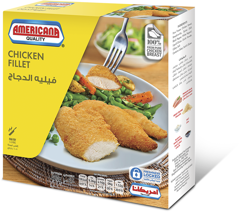 Americana Breaded Chicken Fillet (992x910), Png Download