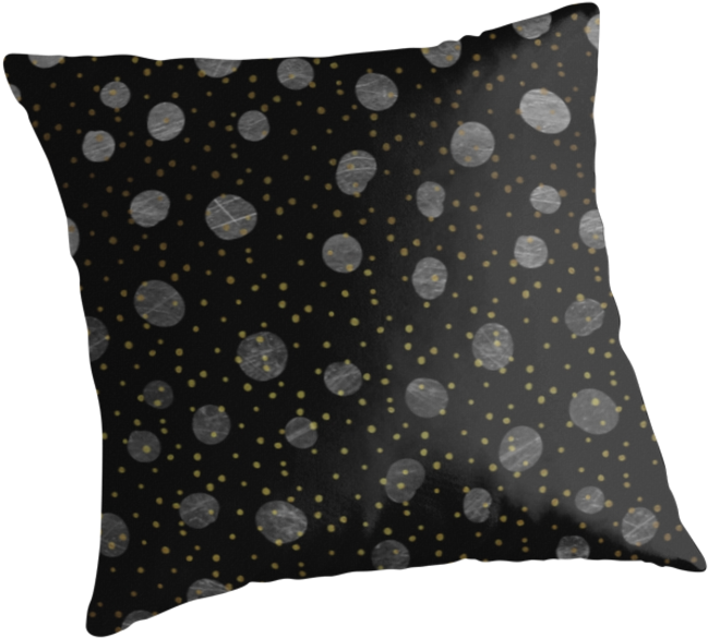 Silver Polka Dots Pattern&quot - Cushion (875x875), Png Download
