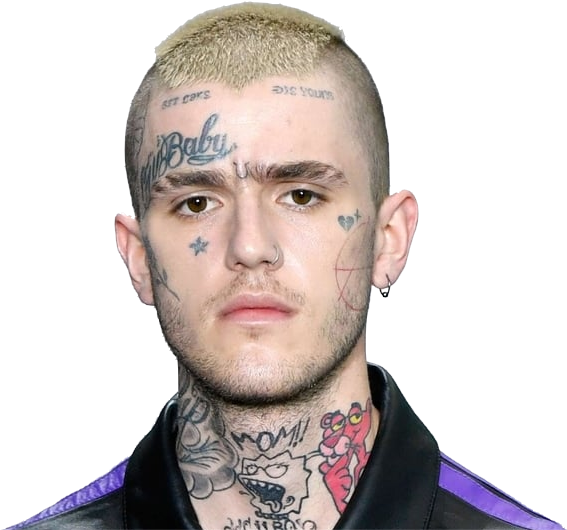 Sticker Lilpeep Lil Peep Regard Vide Mort Triste - Xxxtentacion Lil Peep Tattoo (721x541), Png Download