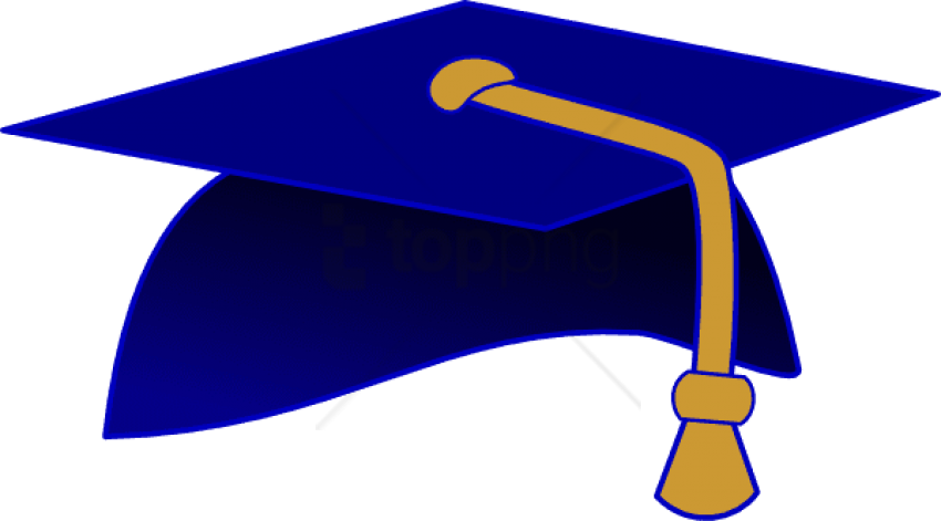 Free Png Gold Graduation Cap Png Png Images Transparent - Royal Blue Graduation Caps (850x471), Png Download