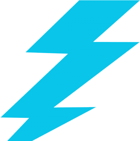 Lightning Clipart Green - Blue Lightning Bolt Clipart (640x480), Png Download